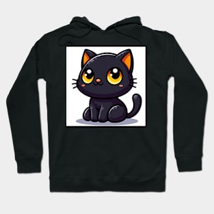 Kawaii Black Cat Hoodie